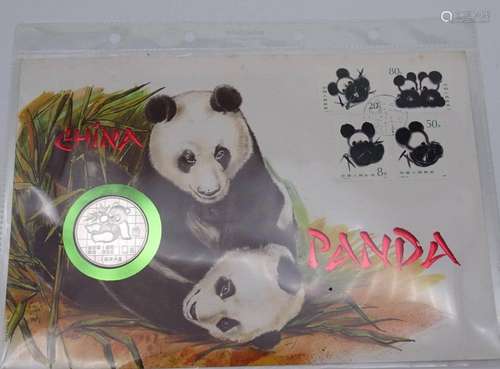 10 YUAN 1989 PANDA, NUMISBRIEF