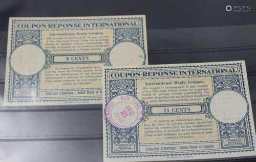 2X COUPONS, RESPONSE INTERNATIONAL 9 U. 11 CENT