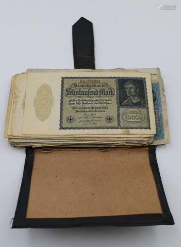 KONVOLUT VON CA. 100 DIV. BANKNOTEN, DEUTSCHES REICH