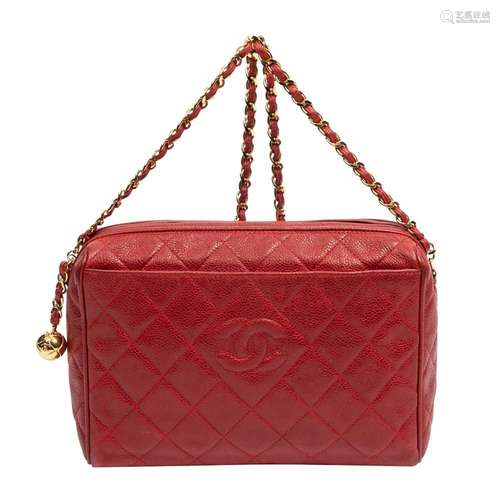 CHANEL, FRONT POCKET ZIP CAMERA BAG