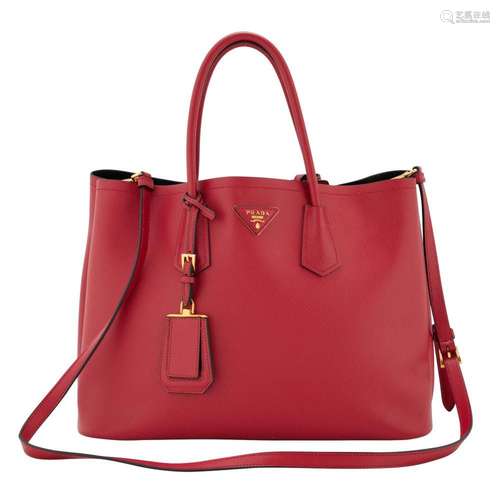 PRADA, SAFFIANO DOUBLE BAG