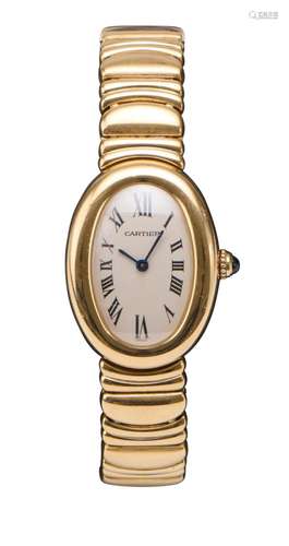 CARTIER BAIGNOIRE REF 1954 A LADY S GOLD BRACELET WATCH CIRC...