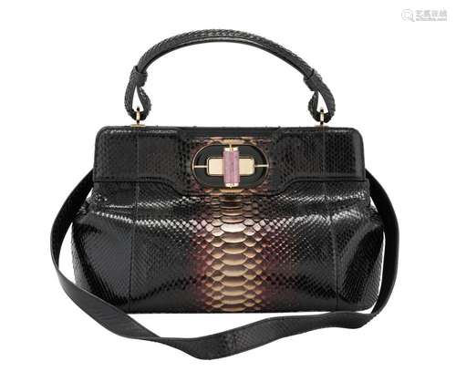 BULGARI, RARE ISABELLA ROSSELLINI PYTHON BAG