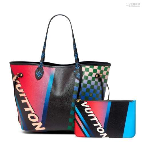 A LIMITED EDITION RACE NEVERFULL MM BAG BY LOUIS VUITTON