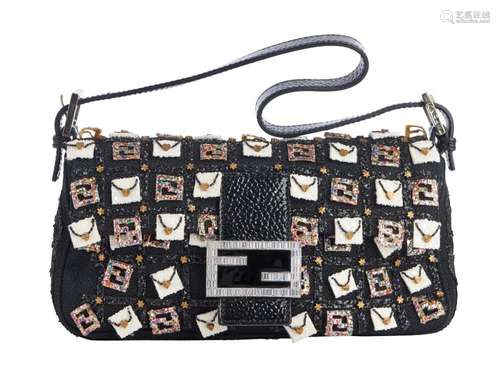 FENDI, BEADED BAGUETTE BAG