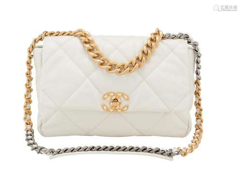 CHANEL, CHANEL-19 LARGE FLAP QUILTED CLASSIC SHOULDER BAG