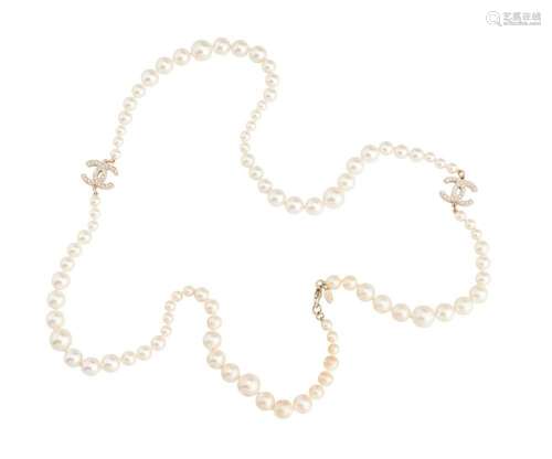 CHANEL, FAUX PEARL NECKLACE