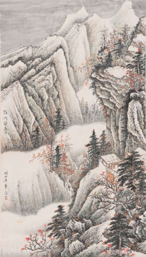 吴一峰 1907-1998 剑门寒雪