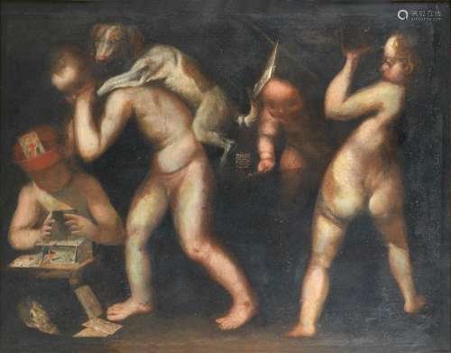 Ecole du XVIIe siècleEnfants jouantHuile sur toile97 x 122 c...