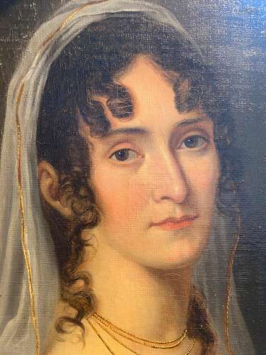Ecole française vers 1810Portrait de femme vêtue à la mode E...