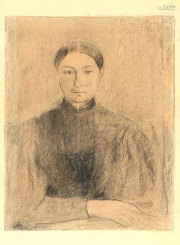 Charles MILCENDEAU (1872-1919)Portrait de femmeCrayon noir e...