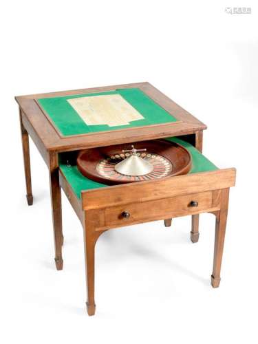 Table à jeu de roulette en bois naturel