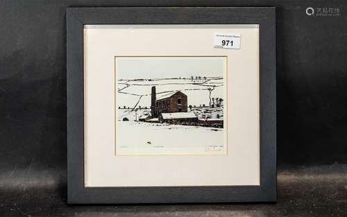 Peter Brook Signed Print Titled A Little Mill Holmforth. Fra...