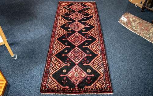 Deep Red Ground Thick Pile Persian Runner, measures 208 x .8...