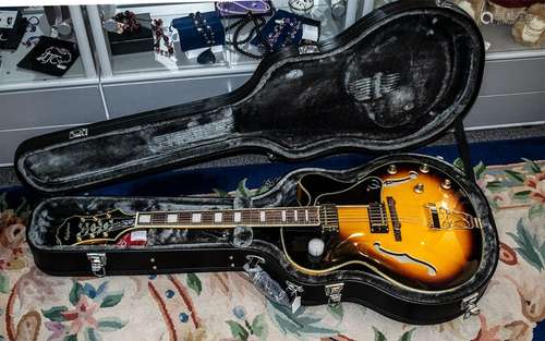 Epiphone Joe Pass Emperor II Pro Vintage Sunburst Guitar, br...