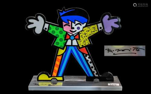 Romero Britto Limited Edition `Big Hug` Iron and Enamel figu...