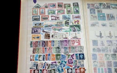 Well filled A4 stamp stock book - with huge variety of old s...