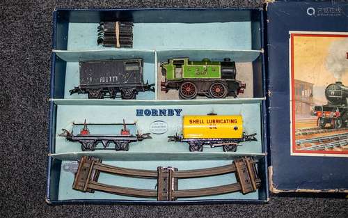 Hornby Train Set, No. 201 Tank Goods Set, clockwork, Gauge 0...