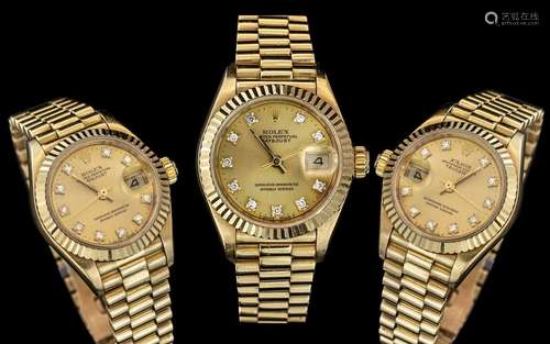 Rolex 18ct Gold - Ladies President Oyster Perpetual Day - Ju...