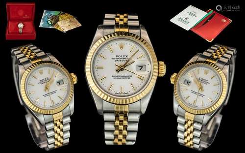 Rolex - Oyster Perpetual Date-Just Chronometer Ladies 18ct G...