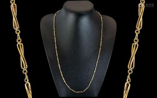 Ladies or Gents Superb 9ct Gold Fancy Long Chain, Excellent ...