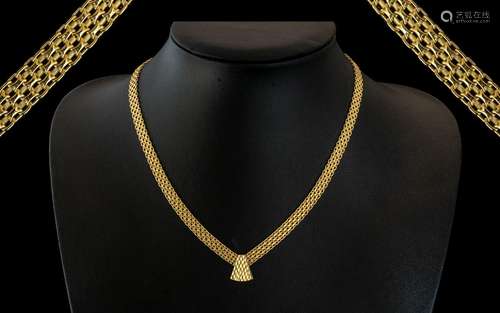 Ladies 9ct Gold Attractive and Expensive Designed Necklace, ...