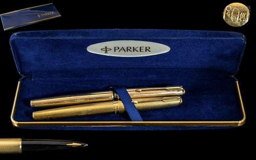 Parker 61 18ct Gold Cased Fountain Pen. Hallmark London 1966...