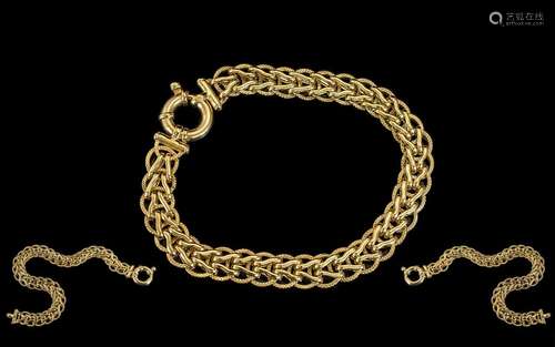 Superior Quality - Ladies or Gents 9ct Gold Bracelet, Superb...