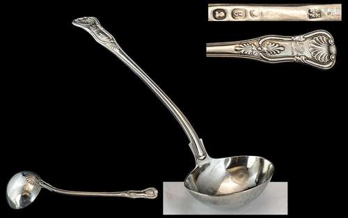 George IV Superb and Large Sterling Silver Ladle with Shell ...