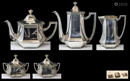 W.M.F Superb Silver Plated ( 5 ) Piece Tea and Coffee Servic...