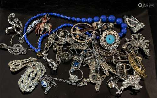 Collection of Marcasite Jewellery, some silver, comprising n...