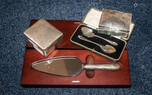 Collection of Silver Items. Includes Large Silver Handle Kni...