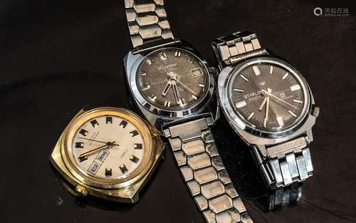 Three Gents Wrist Watches, to include a Starlon Executive ma...