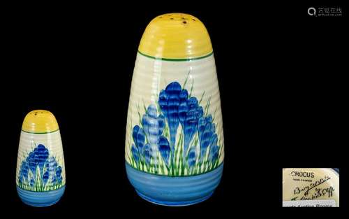 Clarice Cliff 1930`s Hand Painted Sugar Sifter ` Blue Crocus...