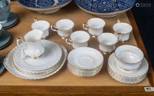 Royal Albert Val D`Or Bone China Tea Set, comprising six tea...