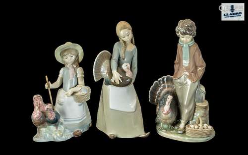 A Collection of Three Lladro Figures to include 4814 Girl Wi...