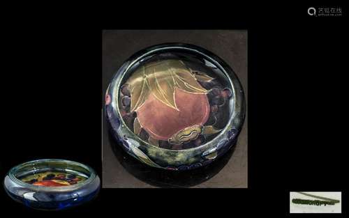 Moorcroft Small Blue Pomegranate Dish. Moorcroft Stamped to ...