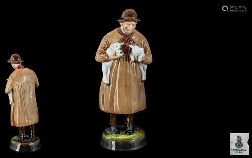 Royal Doulton Hand Painted Ceramic Figure ` Lambing Time ` H...