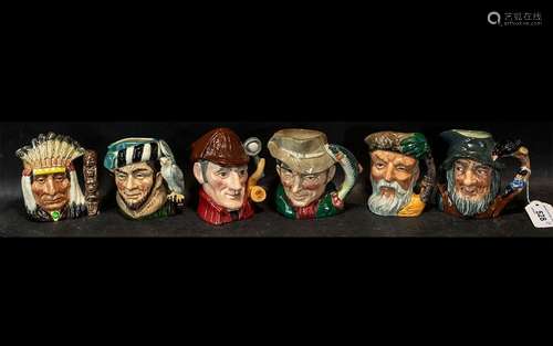 Collection of Six Royal Doulton Toby Jugs, 4`` tall, compris...