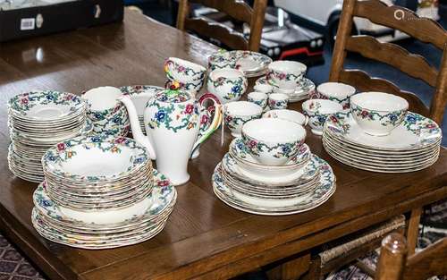 Royal Cauldon `Victoria` Dinner/Tea Service, large collectio...