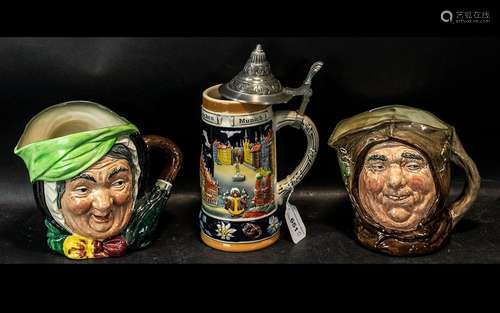 Two Toby Jugs, Royal Doulton `Sairey Gamp` and `Friar Tuck` ...