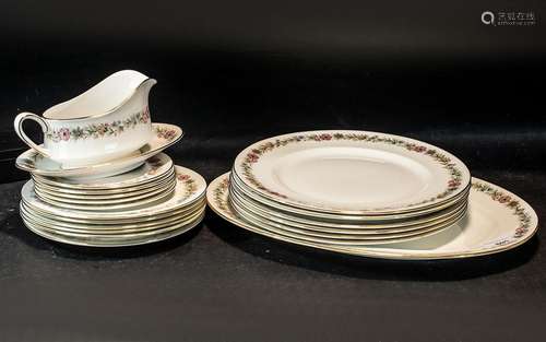 A Paragon Part Dinner Service Belinda Design. Comprising ova...