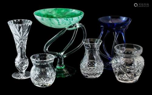 Small Collection of Coloured & Edinburgh Crystal Glass I...