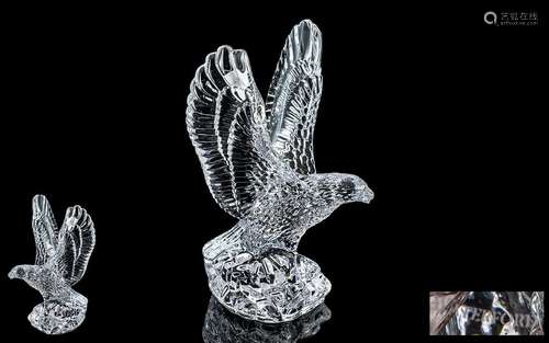 Waterford - Signed and Early Cut Crystal Figure of An Eagle ...