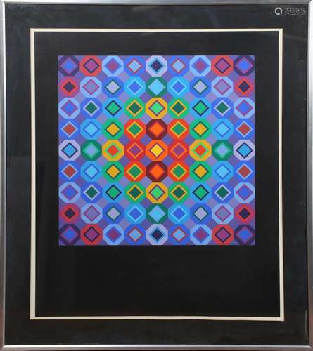 Victor Vasarely - Folkokta, screenprint on wove paper, publi...