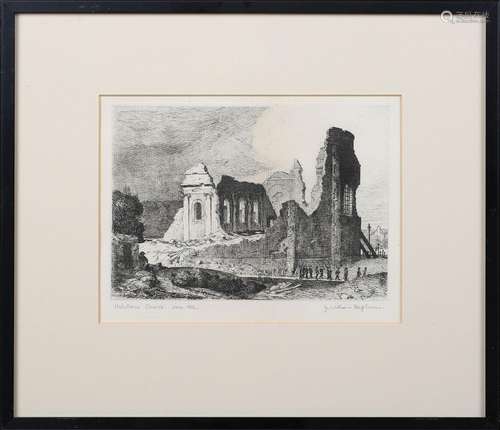 J. William Hepburn - 'Hebuterne Church, June 1916', early 20...