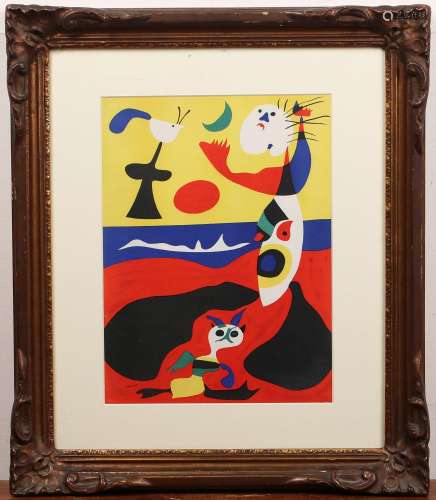 Joan Miro - L'Été (Summer), lithograph in colours, published...