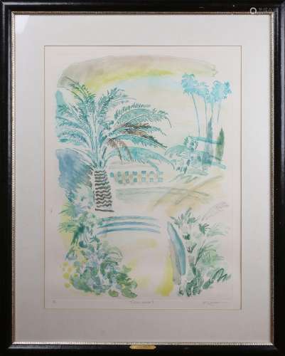 Peter Eastham - 'Tropical Garden II', aquatint in colours, s...