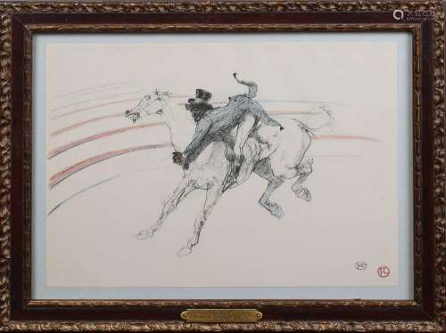After Henri de Toulouse-Lautrec - 'Au Cirque', lithograph in...