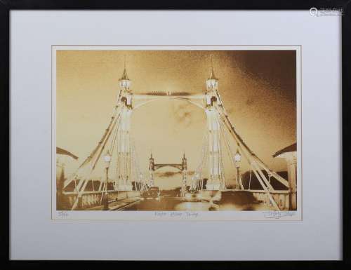 Jeffrey Jaye - 'Night Albert Bridge', 21st century digital p...